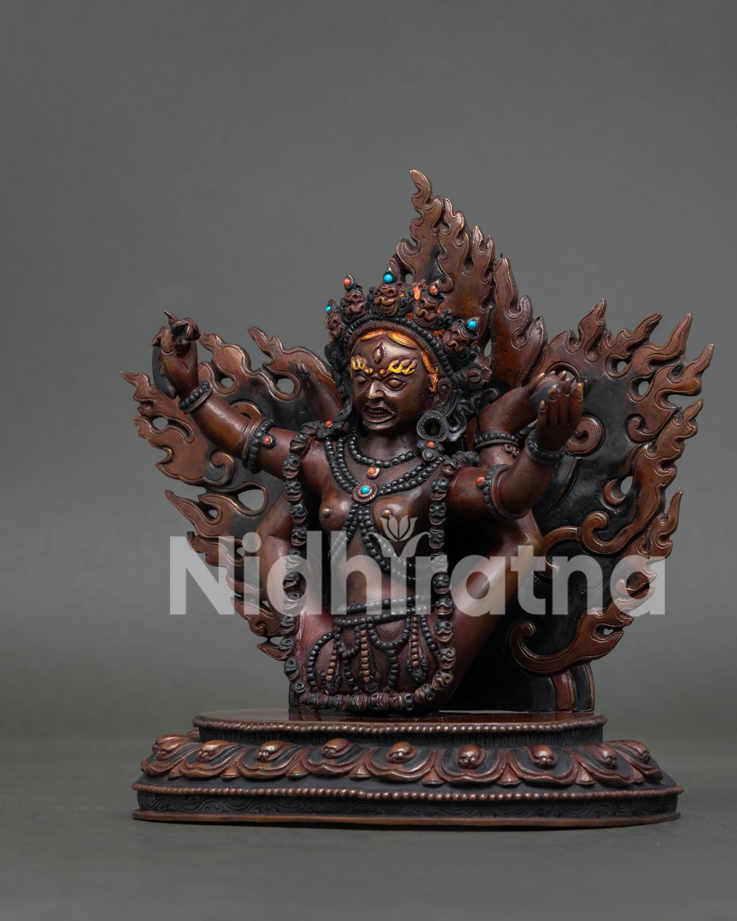 White Khechari Vajrayogini Statue Left Side View Sukhasiddhi Vajrayana Buddhist Sculpture