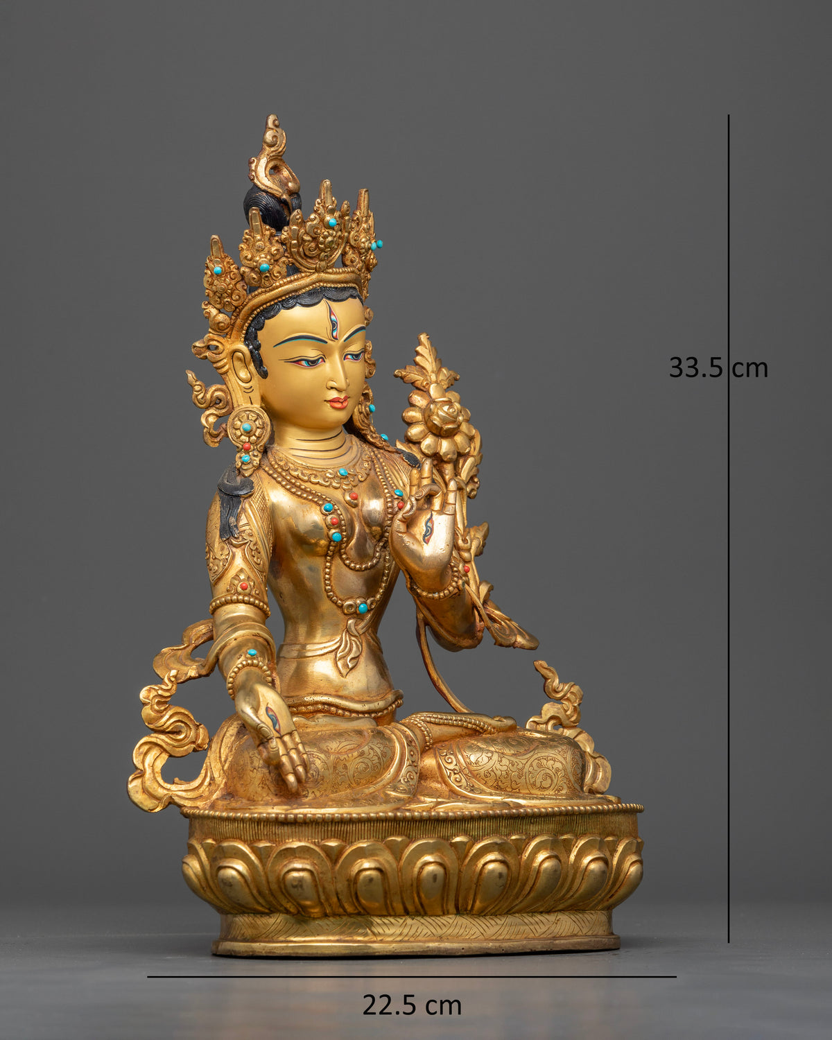 White Tara Buddha Seven Eyes Compassion Longevity Buddhist Sculpture