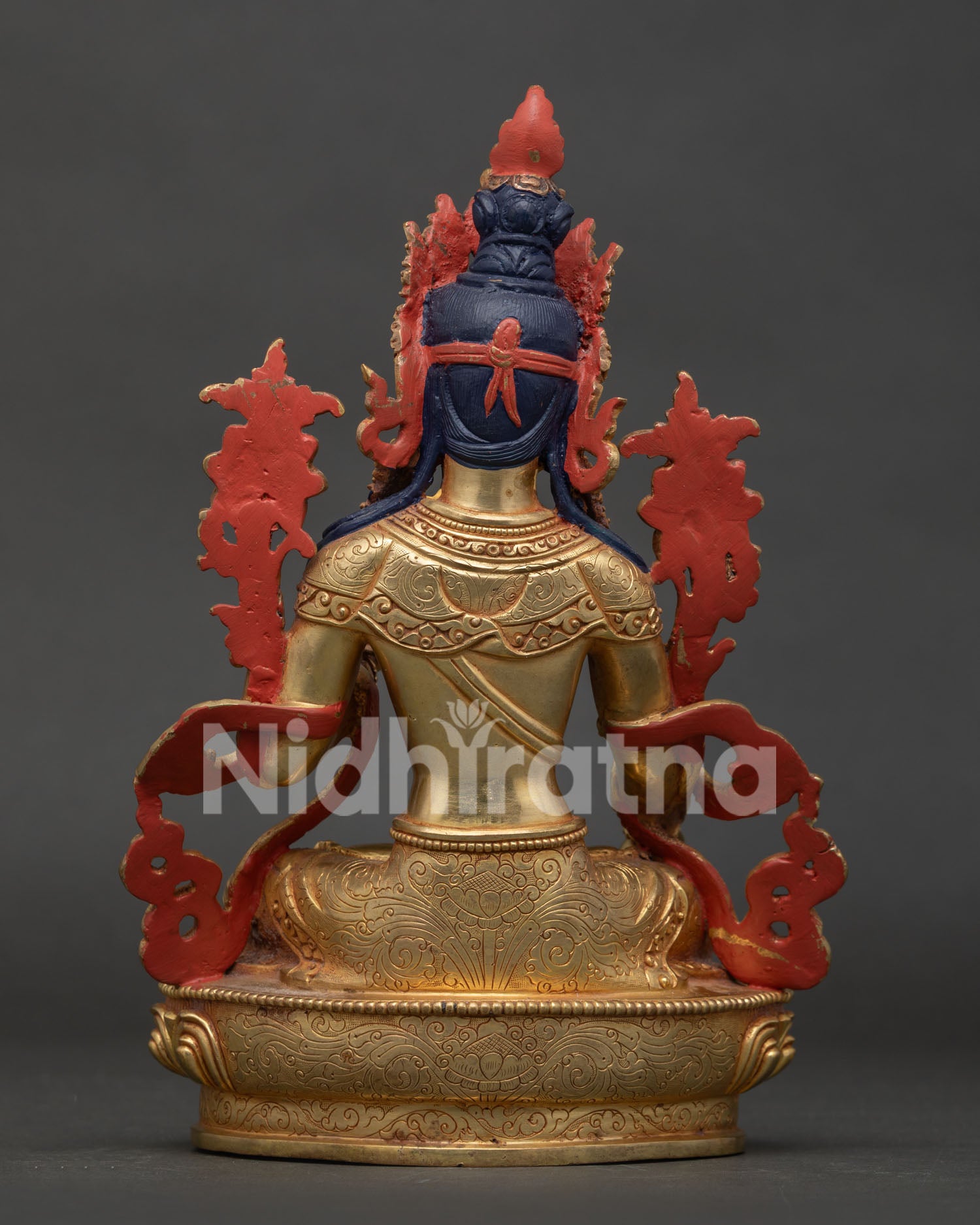 White Tara Statue Handcrafted by Newari Artisans in Patan Nepal.