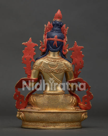 White Tara Statue Handcrafted by Newari Artisans in Patan Nepal.