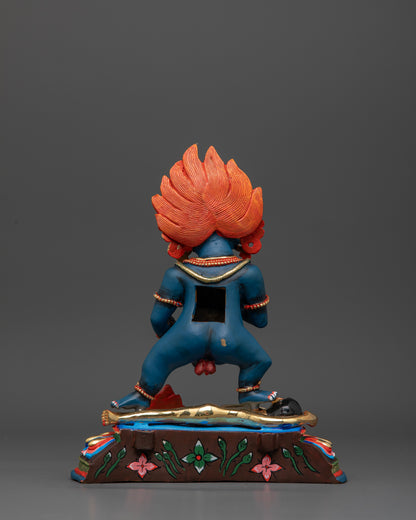 Wrathful Black Dzambhala statue for protection and generosity.