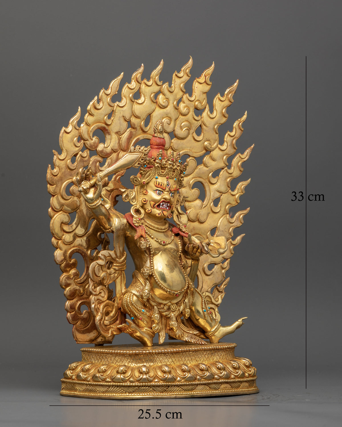 Wrathful manjushri statue flaming sword prajnaparamita sutra.
