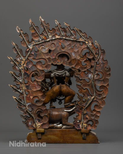 Yamantaka Buddhist statue handcrafted by Newari artisans from Patan Nepal.