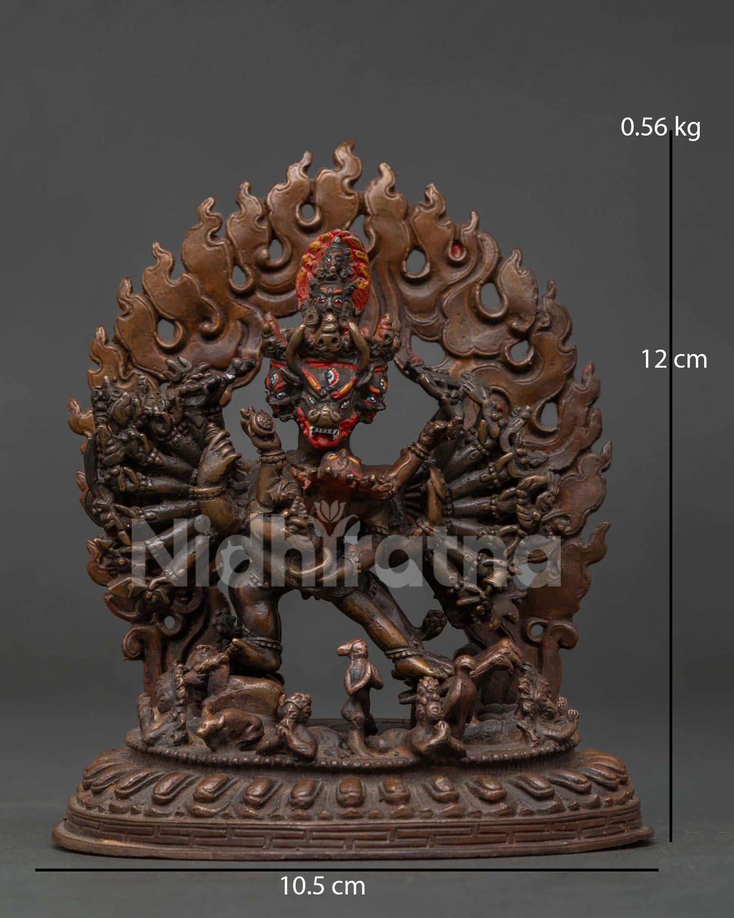 Yamantaka with consort statue handcrafted by Newari artist from Patan Nepal.