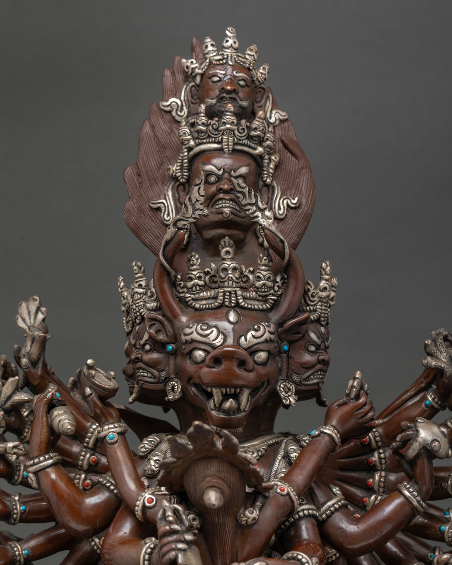 Yamantaka Yab-Yum statue regular close up with ornate ritual details