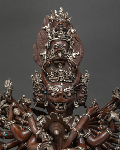 Yamantaka Yab-Yum statue regular close up with ornate ritual details