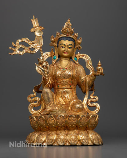 Guru Rinpoche with Yeshe Tsogyal and Mandarava Statue