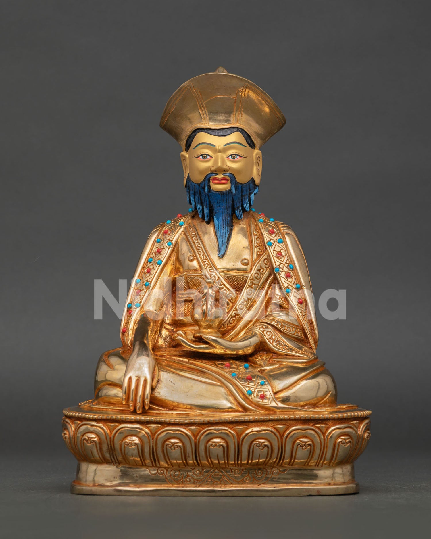 Zhabdrung Ngawang Namgyal Statue Front View Handcrafted Buddhist Art